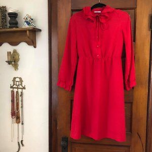 Vintage 70's / 80's Ruffle Neck Dress